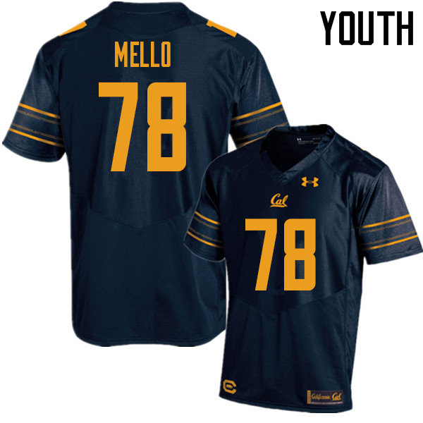 Youth #78 Brandon Mello Cal Bears UA College Football Jerseys Sale-Navy